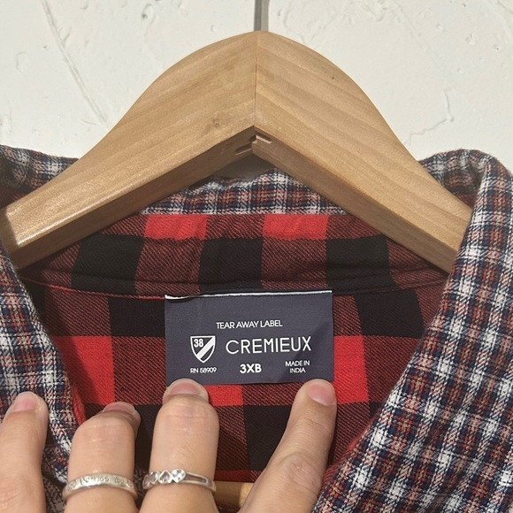 Cremieux Classic Fit Buffalo Plaid Reversible Long Sleeve Woven Shirt Sz 2XB - Picture 16 of 16